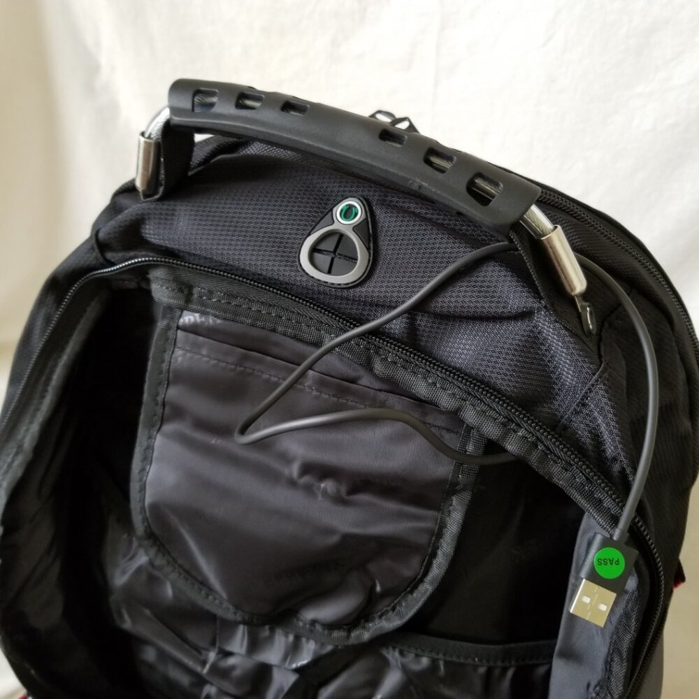 NEW! Topnotch Water-resistant Backpack w/USB/Luggage Strap/Padded Laptop Pocket - Picture 8 of 16